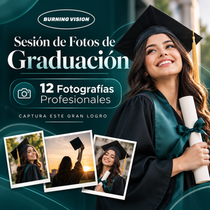 Sesión de Fotos de Graduación con 12 Fotografías Profesionales
