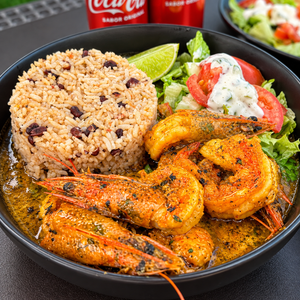 Combo de Mariscos para 2 + 4 Torrejitas de Bacalao + Acompañamiento + 2 Sodas