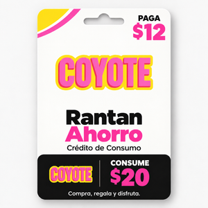 Tarjeta de Ahorro: Paga desde $12 y Consume hasta $40