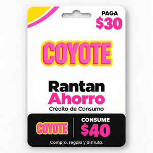 Tarjeta de Ahorro: Paga desde $12 y Consume hasta $40
