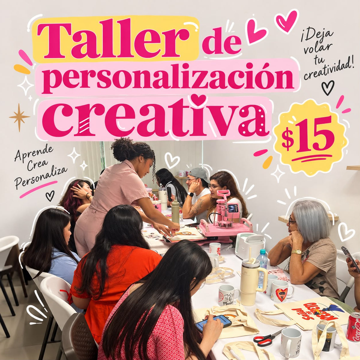 2x1 para Taller de Personalización Creativa + 2 Productos Incluidos por $15 en Gifts and More