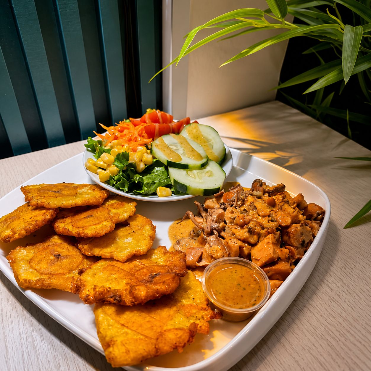 2 Platos a Elegir + Guarnición + Ensalada por solo $10 para 2 personas en Raw and Real