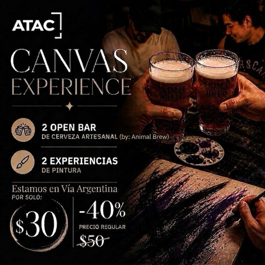 2 Open Bar + 2 Experiencias de Pintura por $30 por ATAC en Animal Brew
