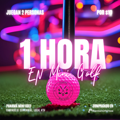 1 Hora de Mini Golf para 2 Personas por $10 en Panamá Mini Golf