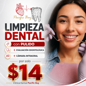 Limpieza Dental con Pulido + Evaluación Odontológica + Uso de Cámara Intraoral por $14 en Clínica Dental Pacific Bay