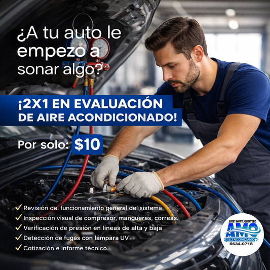 2x1 en Evaluación de Aire Acondicionado Automotriz por $10 en Aires Móvil Quintero