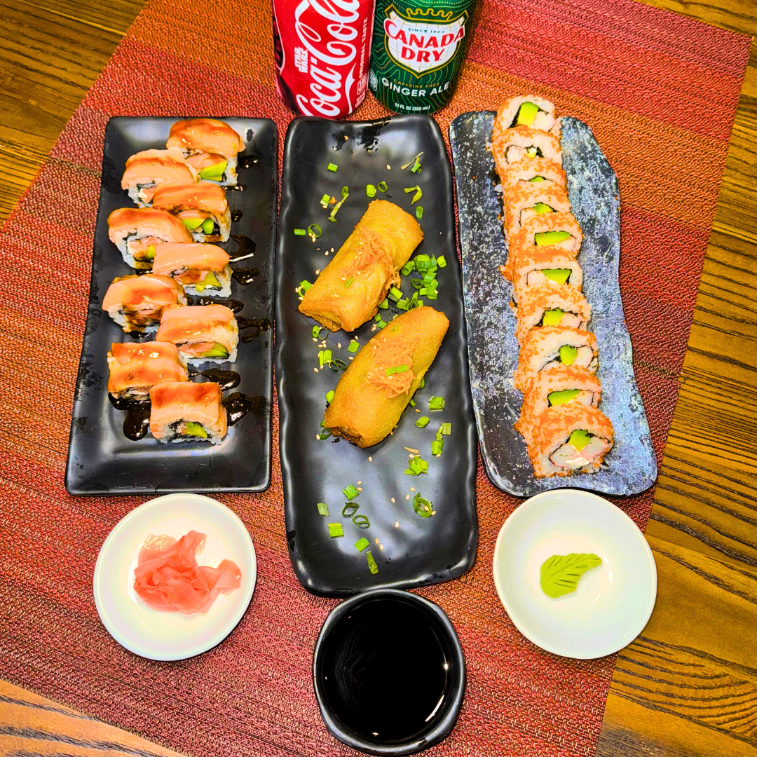 2 Rolls de Sushis + Entrada de Rollitos de Primavera o Edamames + 2 Bebidas por $21 en Bonsai El Panamá Restaurants