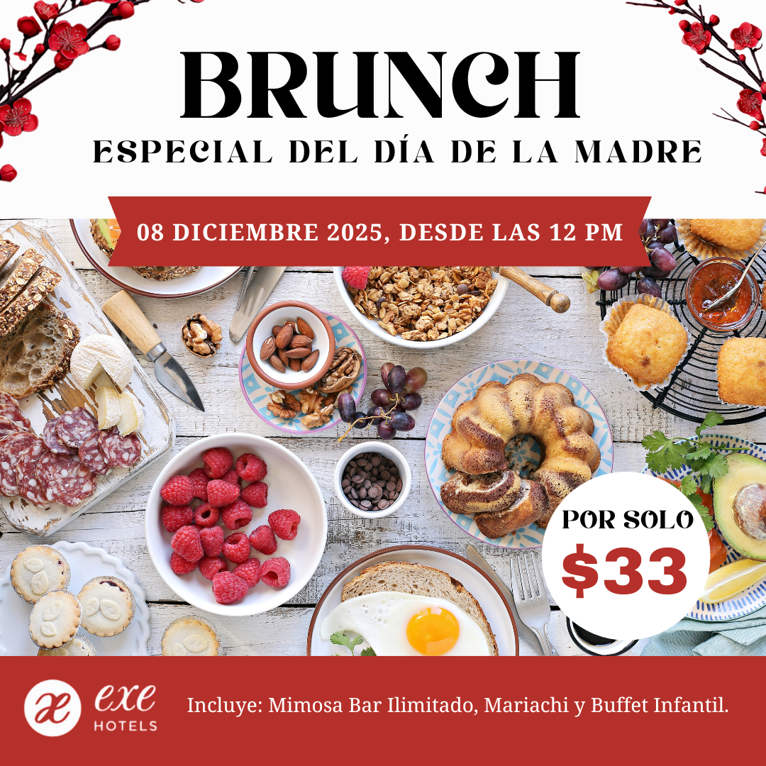 Brunch del Día de las Madres: Mimosa Bar Ilimitado + Mariachi + Buffet Infantil por $33 en Restaurante TECA by Hotel Exe Oriental