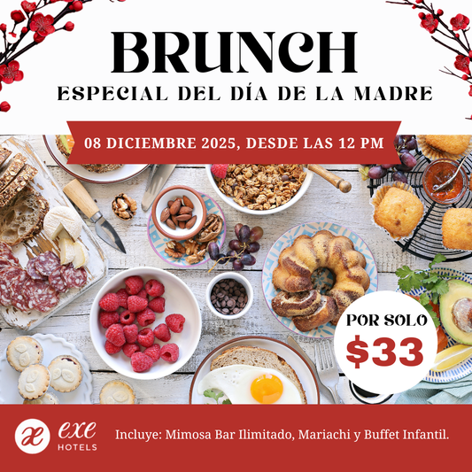 Brunch del Día de las Madres: Mimosa Bar Ilimitado + Mariachi + Buffet Infantil por $33 en Restaurante TECA by Hotel Exe Oriental