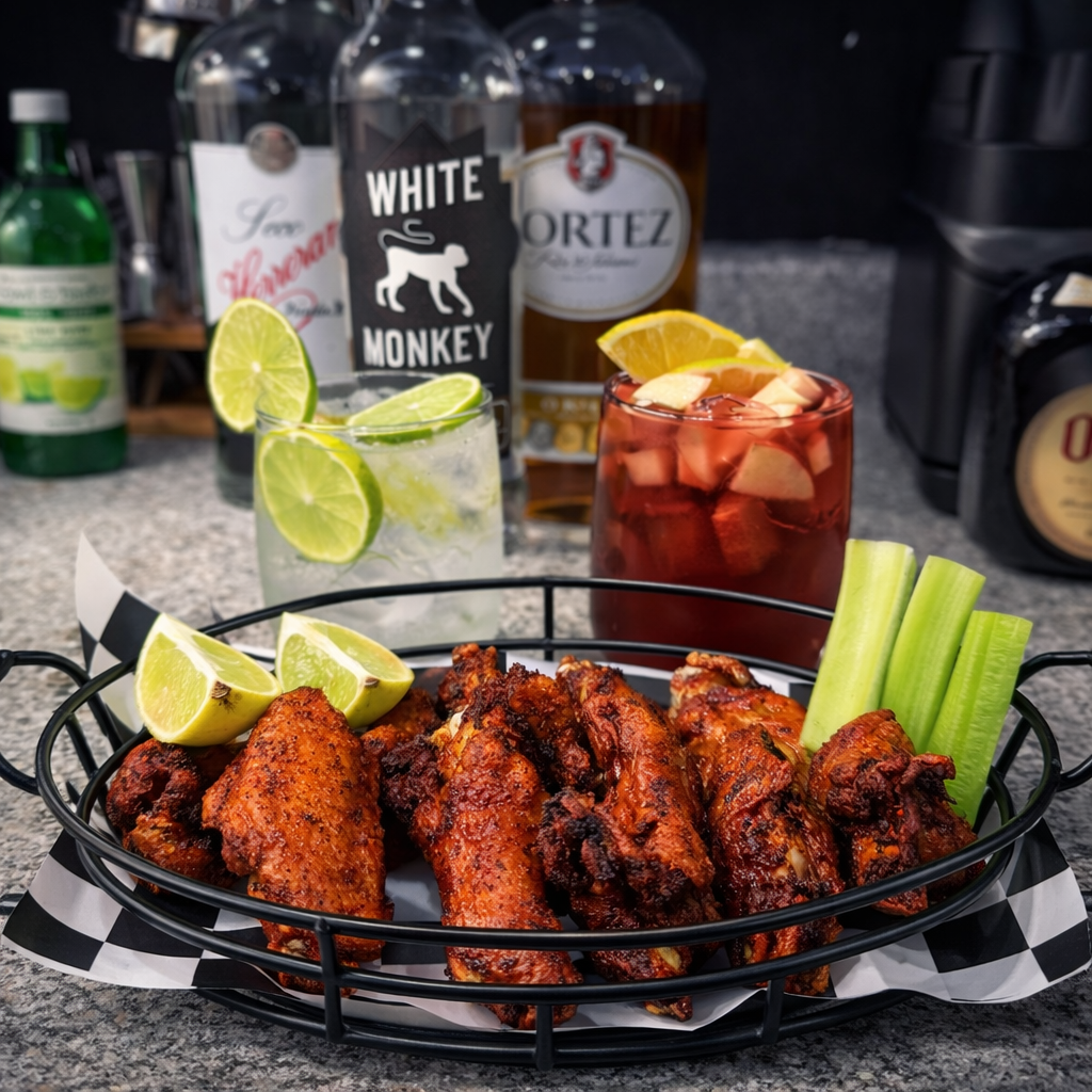 Open Bar de Gin y Sangría + 10 Alitas para 2 Personas por $12 en La Hincha Brava Sport Bar