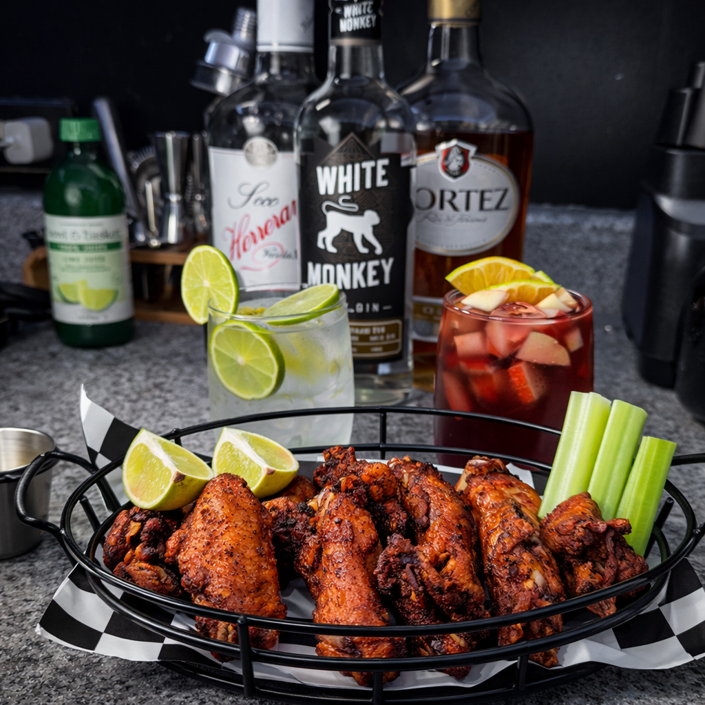 Open Bar de Gin y Sangría + 10 Alitas para 2 Personas por $12 en La Hincha Brava Sport Bar