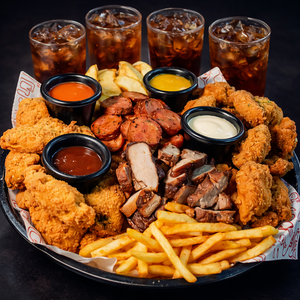 Picada La Jauría con Alitas, Boneless, Chicharrón, Empanaditas y Soda por $25