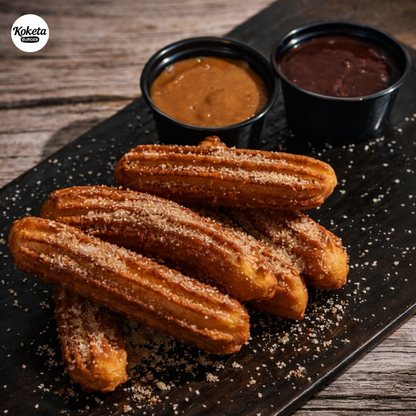 2 Burger + 1 Orden de Churros Koketos + 2 Bebidas por $10 en Koketa Burger