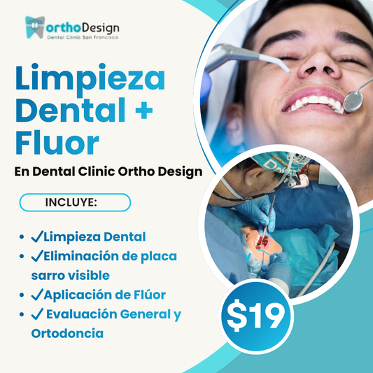 Limpieza Dental Supragingival + Flúor + Evaluación General y de Ortodoncia por $19 en Dental Clinic Ortho Design