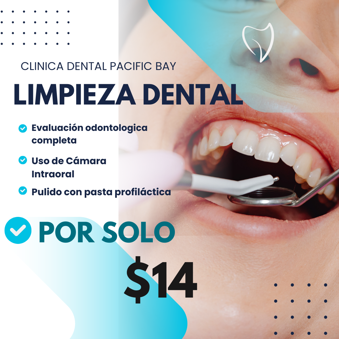 Limpieza Dental con Pulido + Evaluación Odontológica + Uso de Cámara Intraoral por $14 en Clínica Dental Pacific Bay