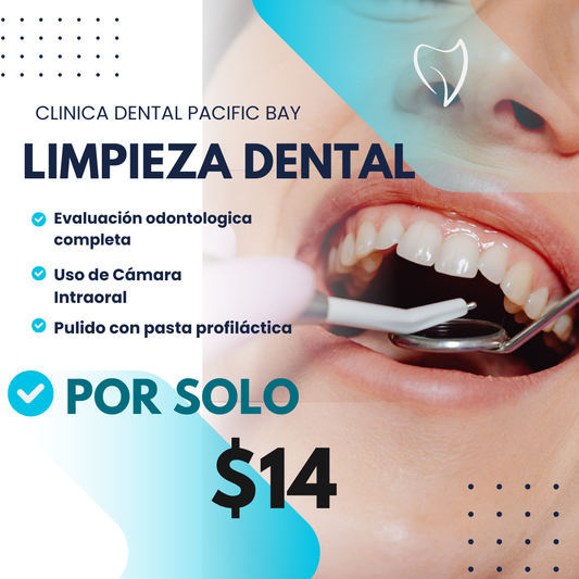 Limpieza Dental con Pulido + Evaluación Odontológica + Uso de Cámara Intraoral por $14 en Clínica Dental Pacific Bay