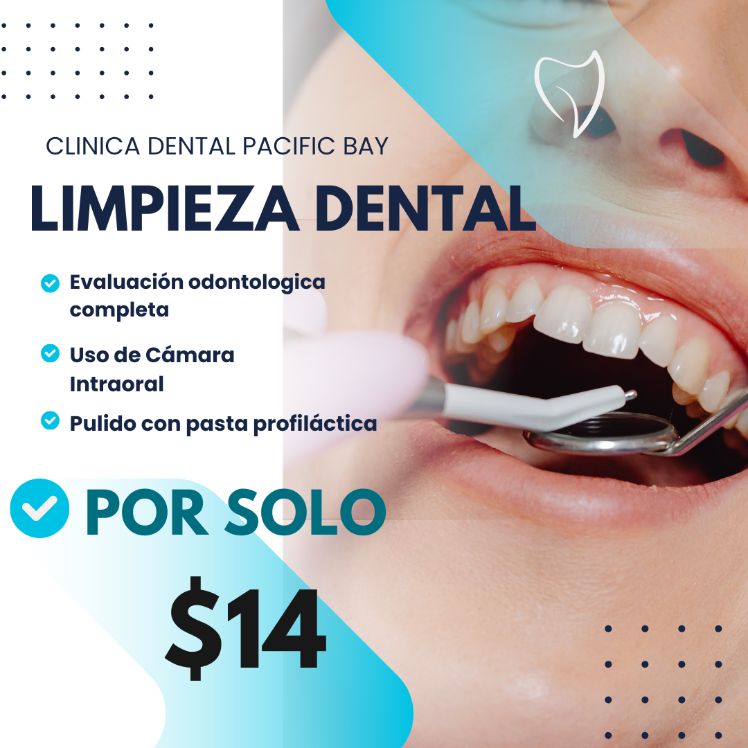 Limpieza Dental con Pulido + Evaluación Odontológica + Uso de Cámara Intraoral por $14 en Clínica Dental Pacific Bay