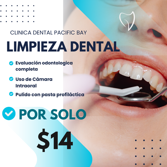 Limpieza Dental con Pulido + Evaluación Odontológica + Uso de Cámara Intraoral por $14 en Clínica Dental Pacific Bay