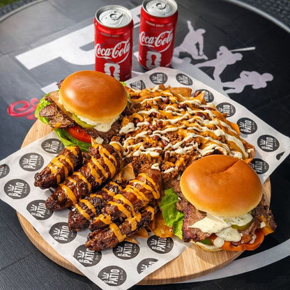 2 Picanha Burgers + 1 Orden de Nachos + 6 Wings Ahumadas + 2 Bebidas por $20 en El Patio de San Francisco